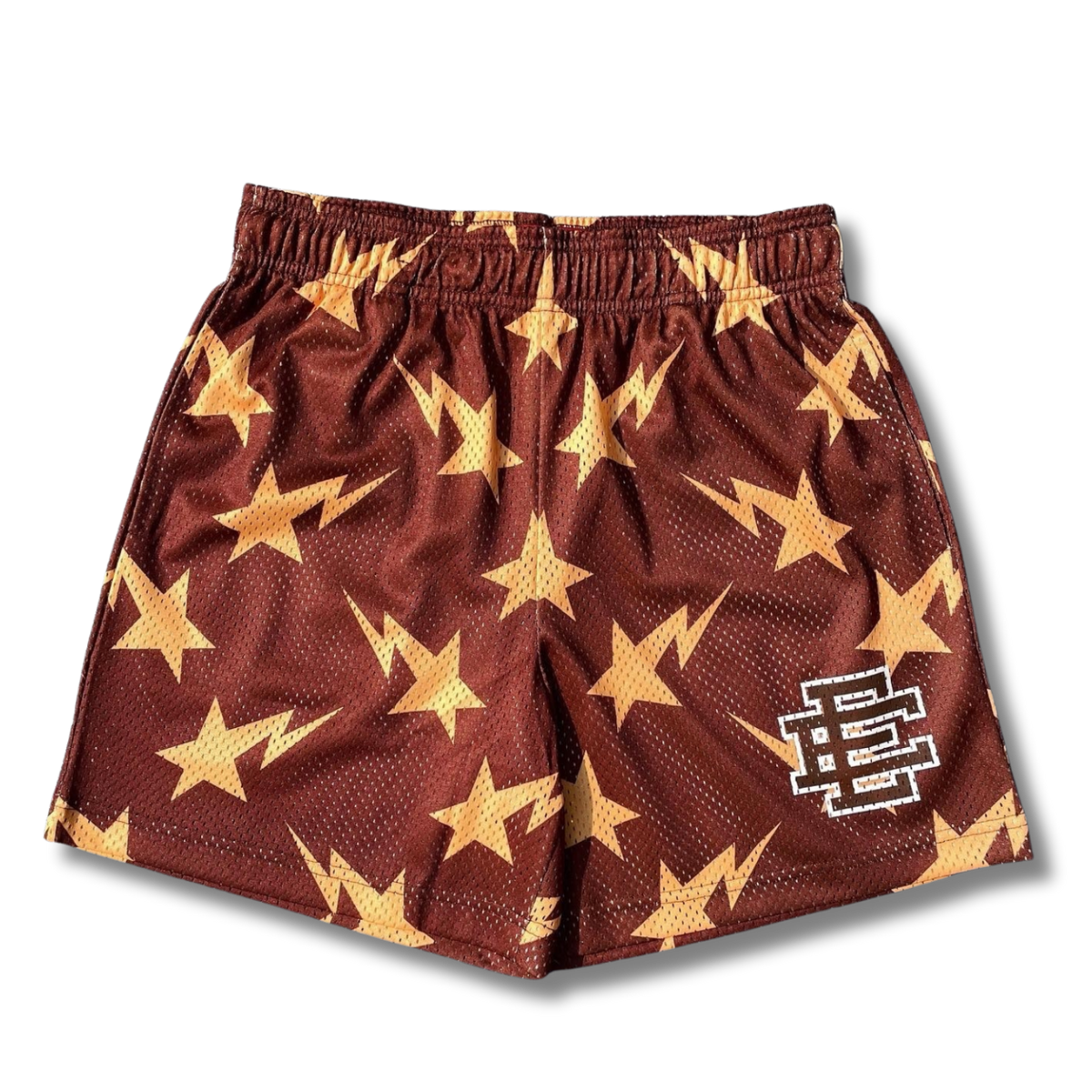 Eric E shorts x Bape Stars brown