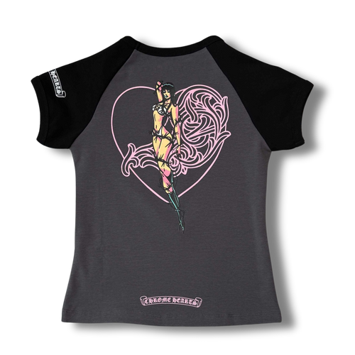 C Hearts T-Shirt simple dark gray