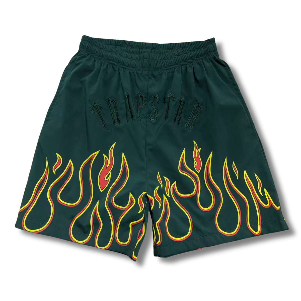 T Star shorts fire green
