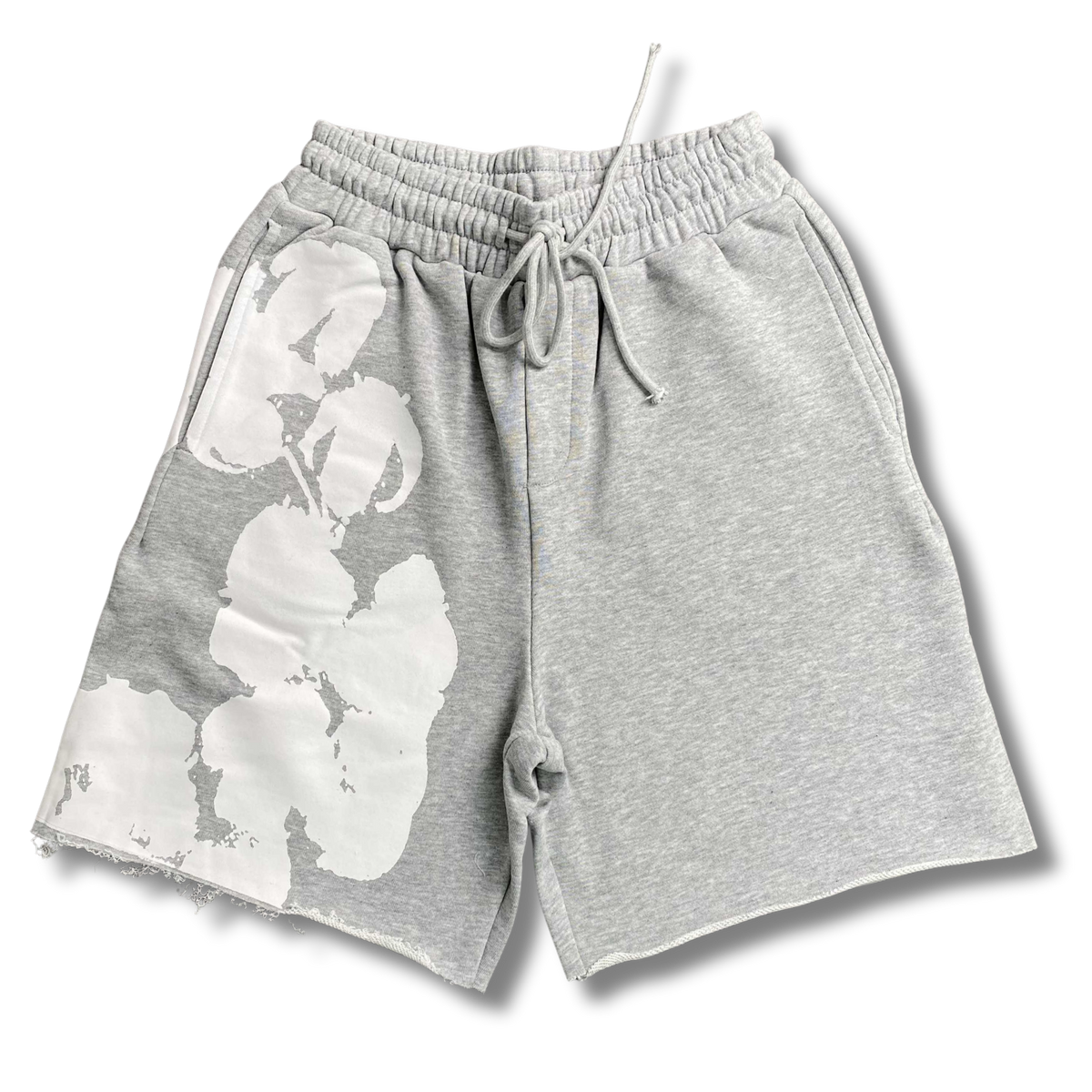 D Tears Shorts gray w white