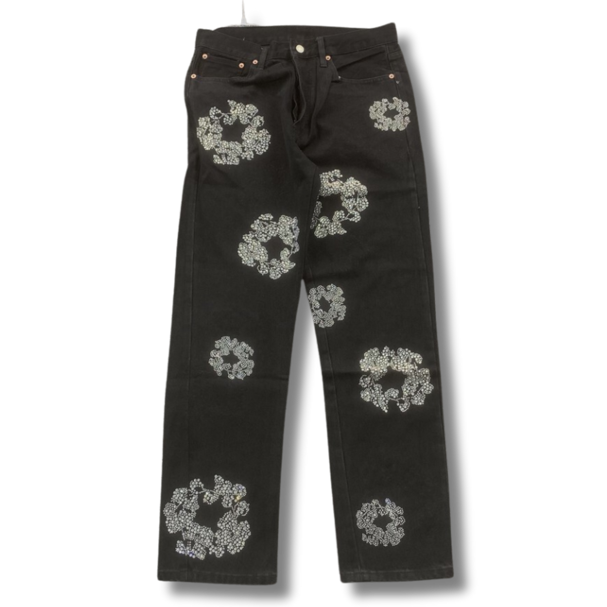 D Tears x Levi Jeans black w rhinestones