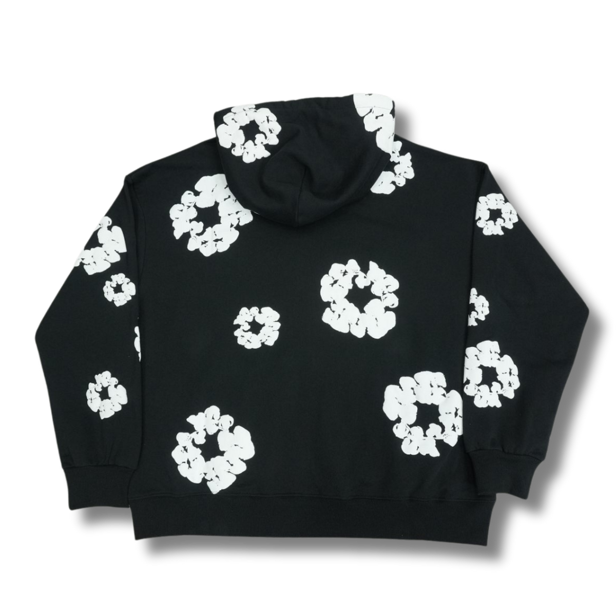 D Tears zip up Hoodie black