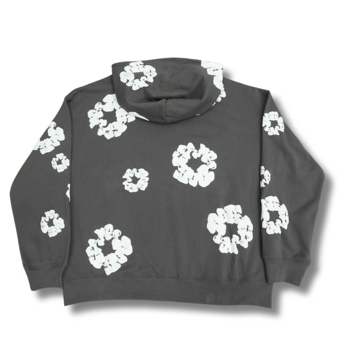 D Tears zip up Hoodie gray