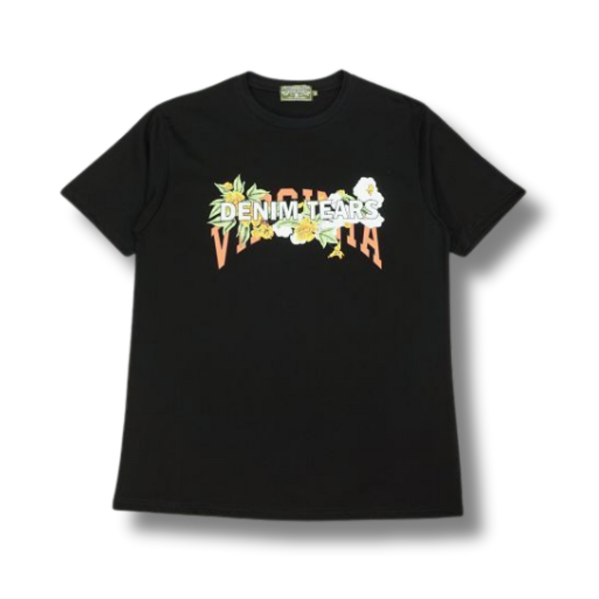 D Tears T Shirt flower Black
