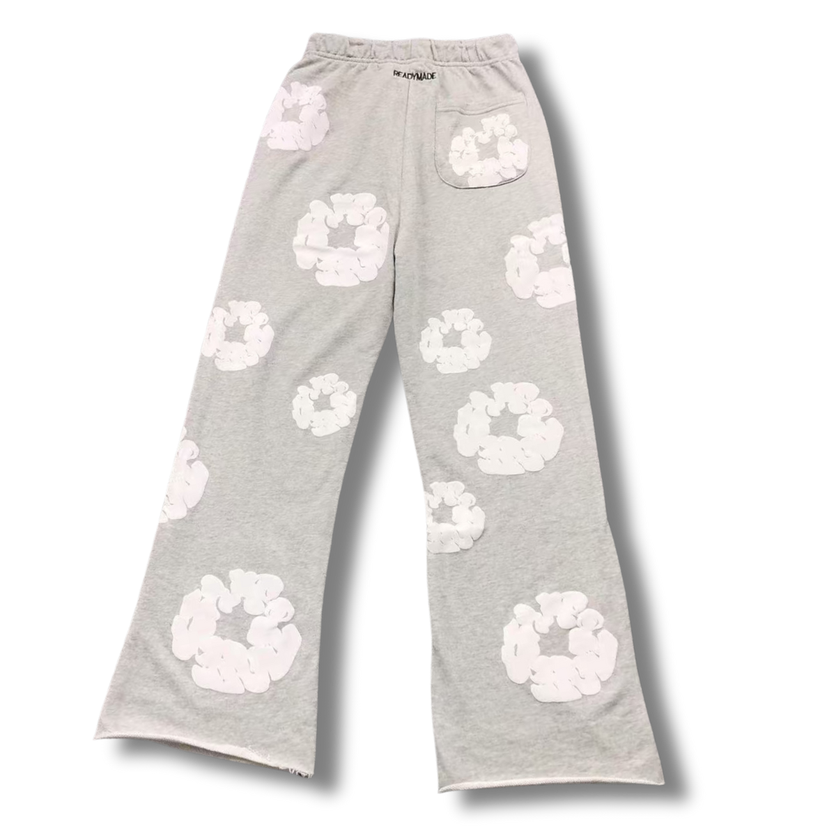 D Tears wide leg trousers gray