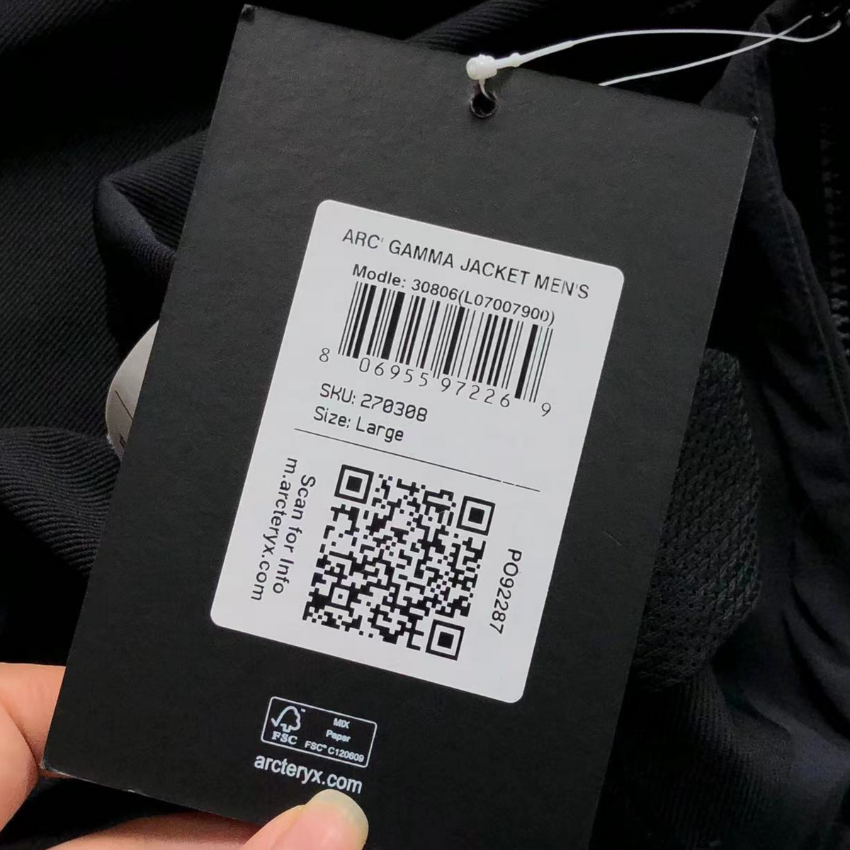 Arc' light Jacket Black