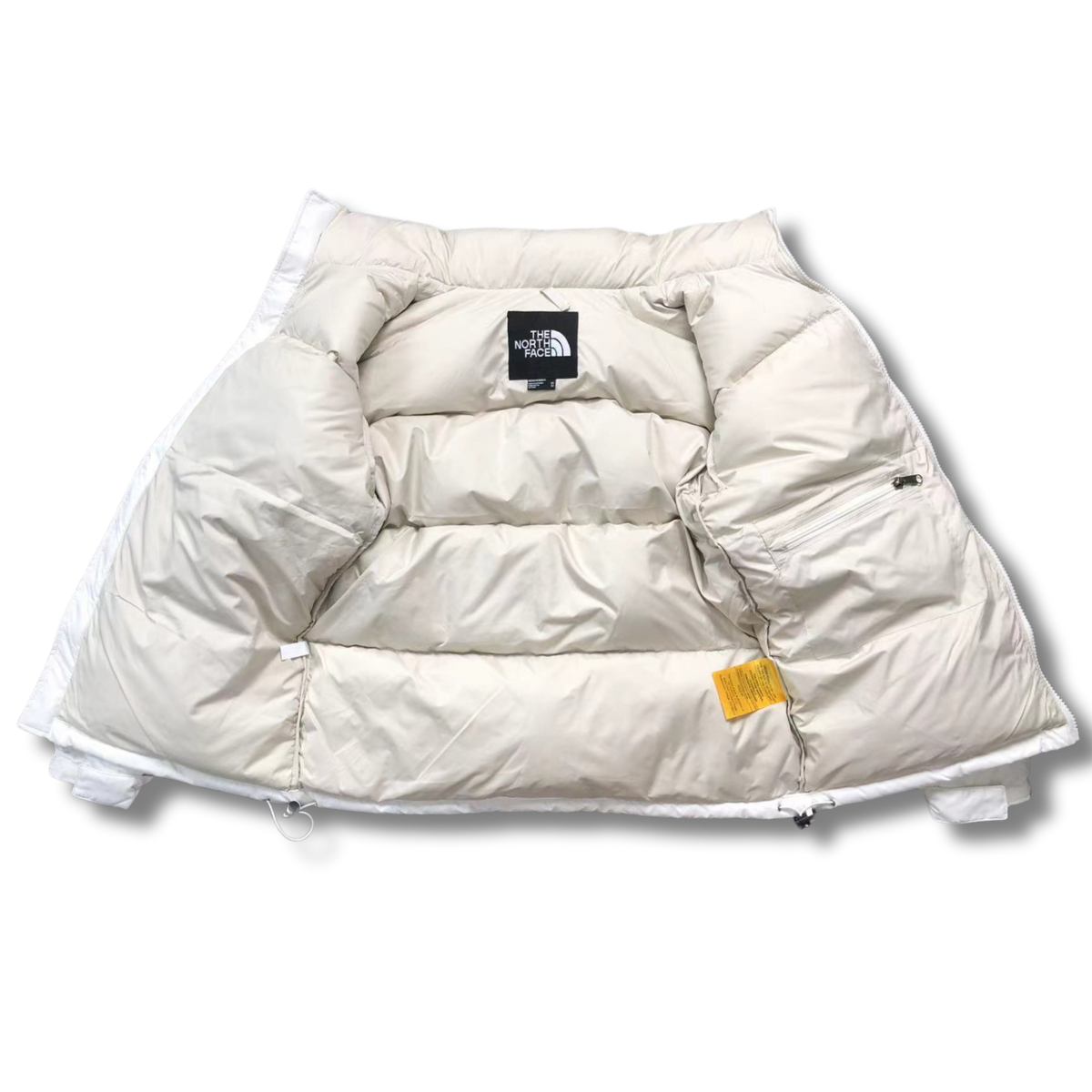 The N Face Jacket White w Beige