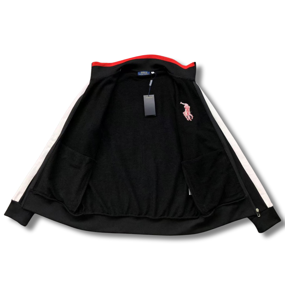 Ralph L Jacket Black w Red/White elements