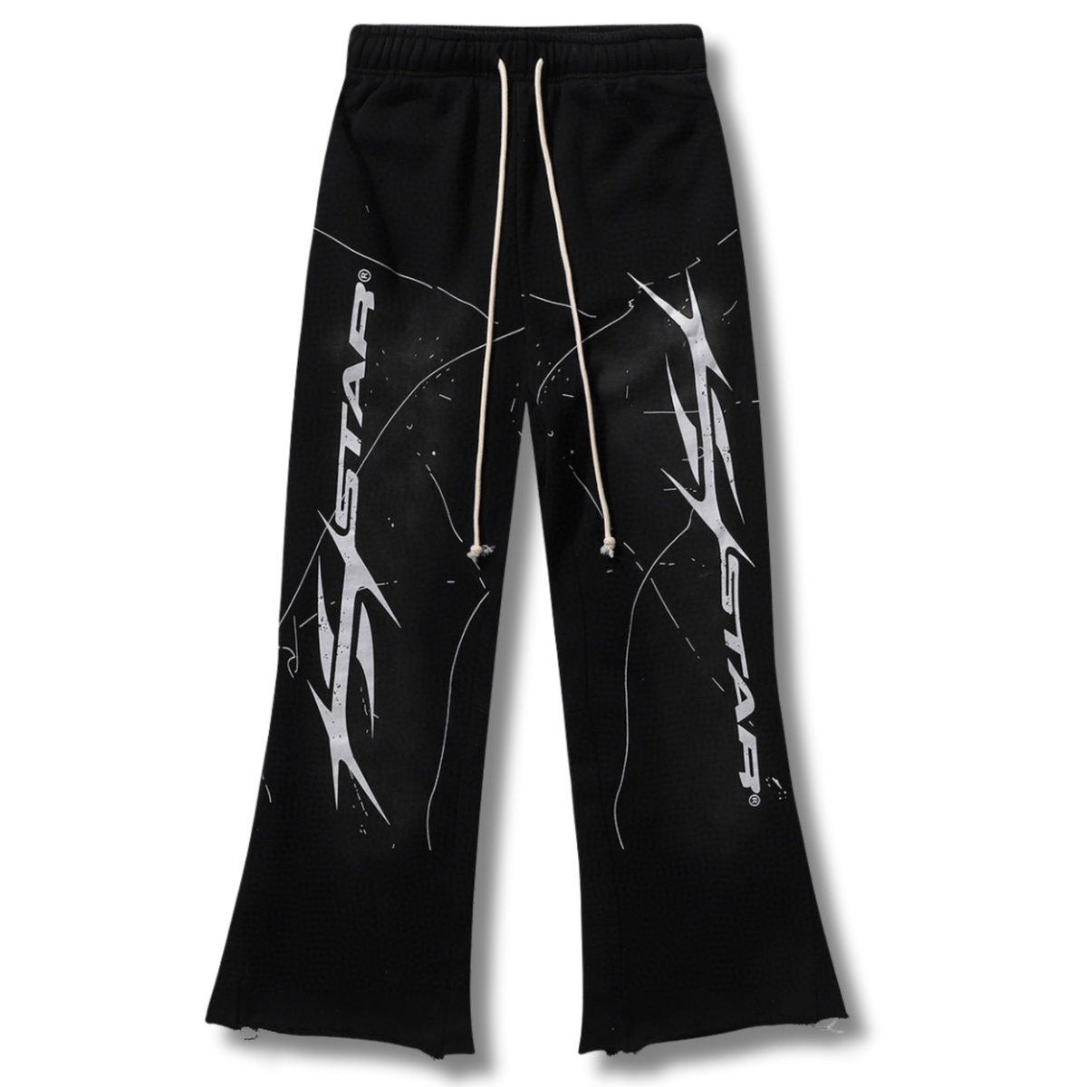 HelStar Sweatpants wide leg Black w white