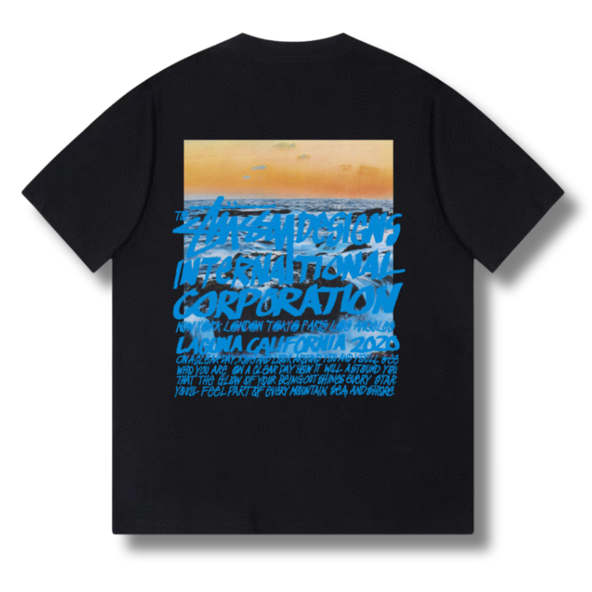 Stu T-Shirt Blue w Black