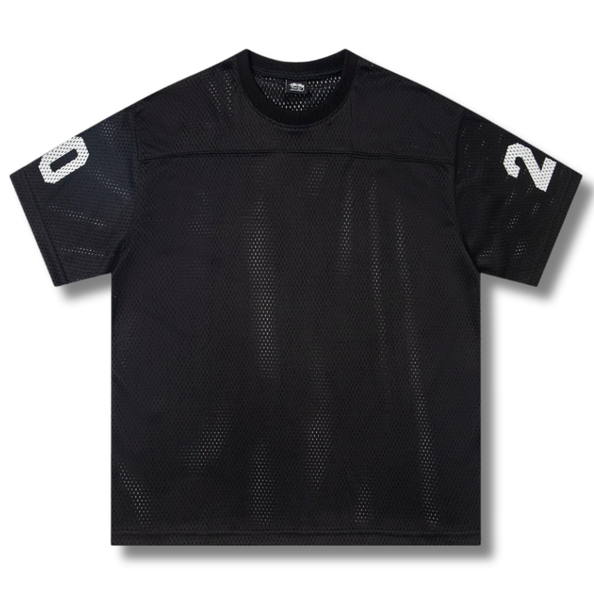 Stu T-shirt Mesh Black w White 8 Ball