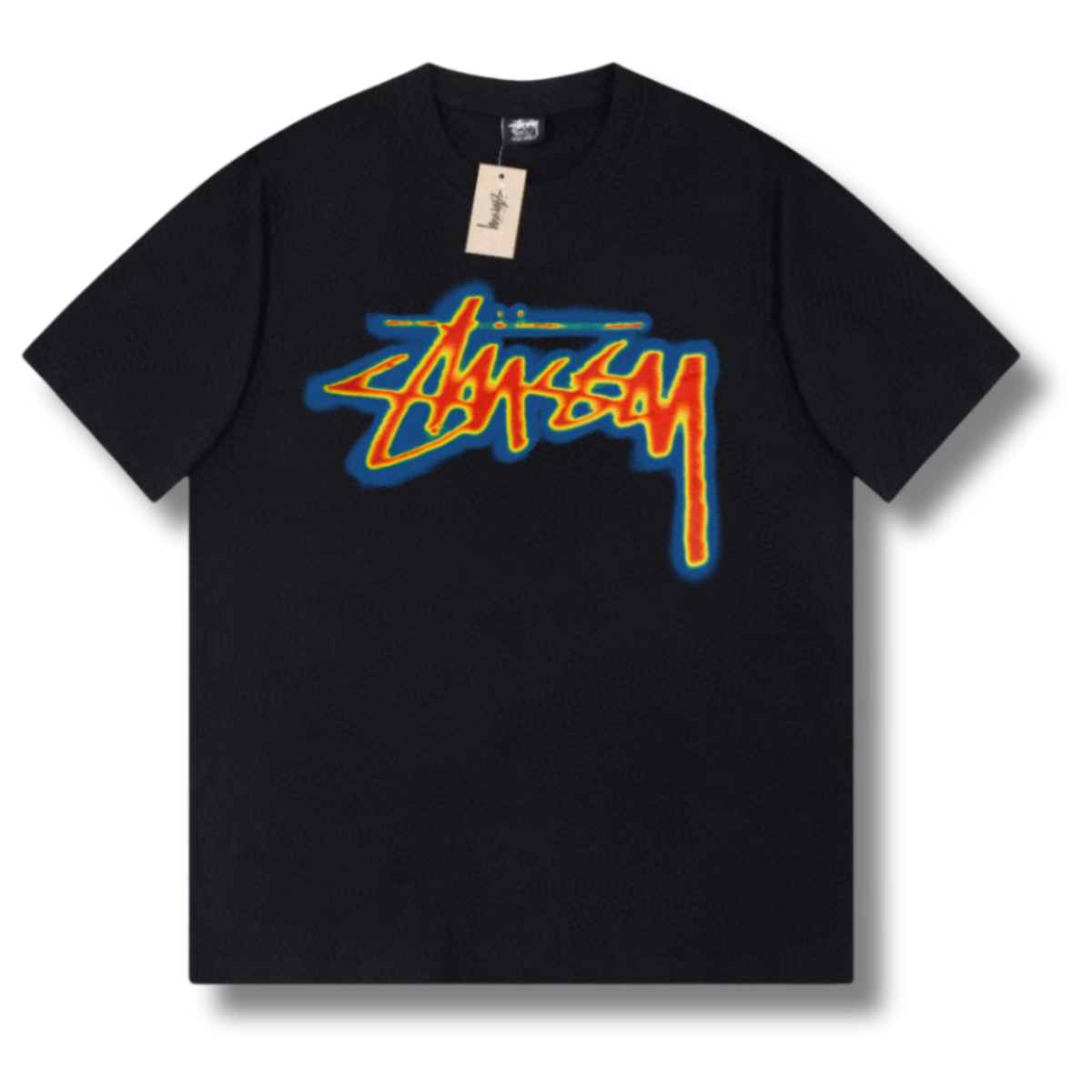 Stu T-shirt Black w Multicolor