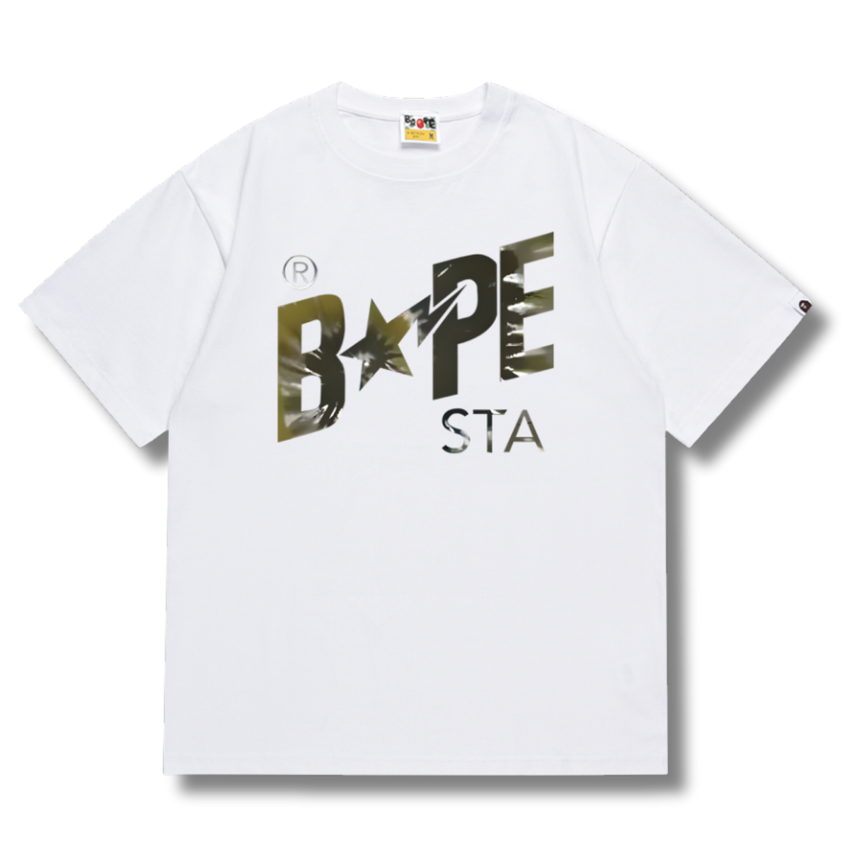 Ape T-shirt Brown star White